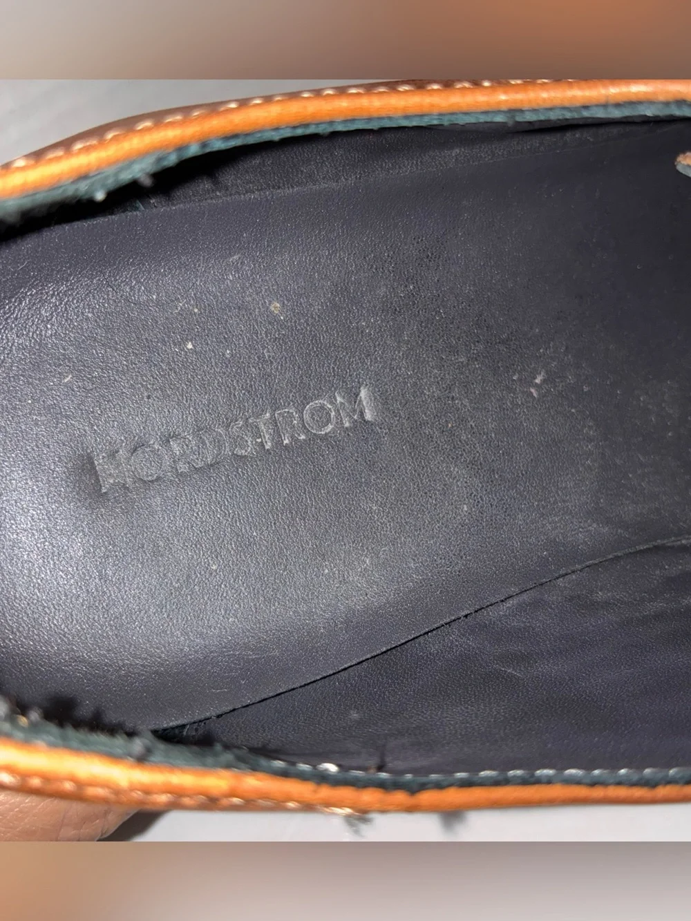 Nordstrom Men's Tan Leather Single Monk Strap Slip-On Loafers